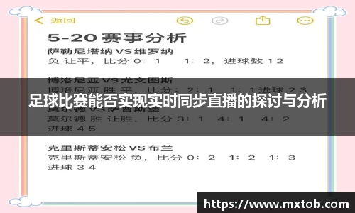 足球比赛能否实现实时同步直播的探讨与分析