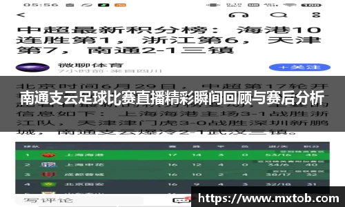 南通支云足球比赛直播精彩瞬间回顾与赛后分析